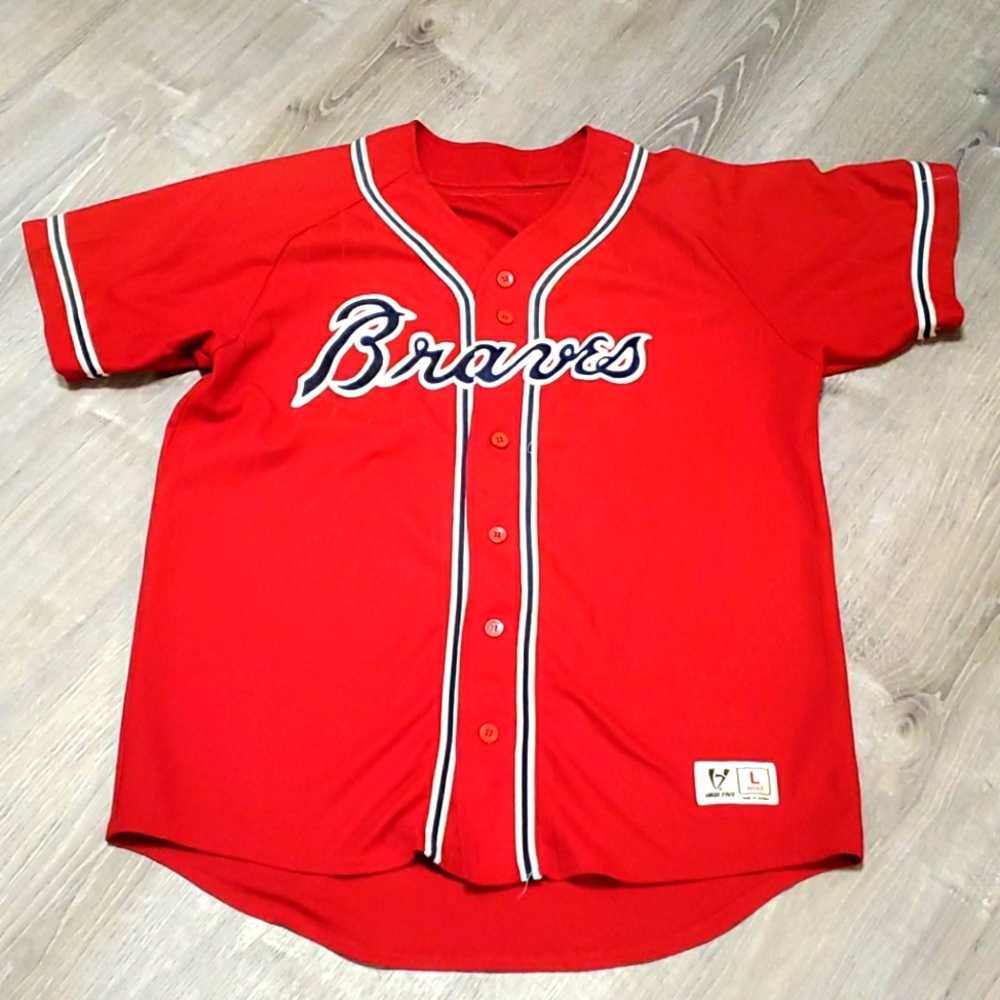 Vintage High Five Beavers Embroidered Jersey Mens L Button Up